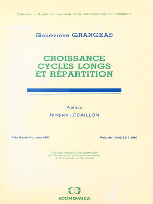 cover image of Croissance, cycles longs et répartition